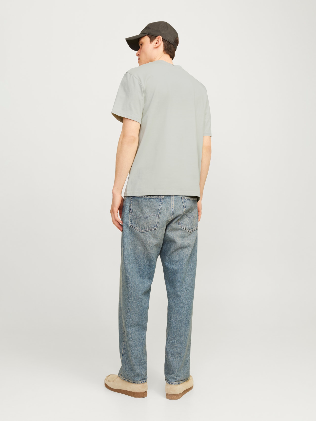 Jack & Jones Painettu Pyöreä pääntie T-paita -Mineral Gray - 12262494