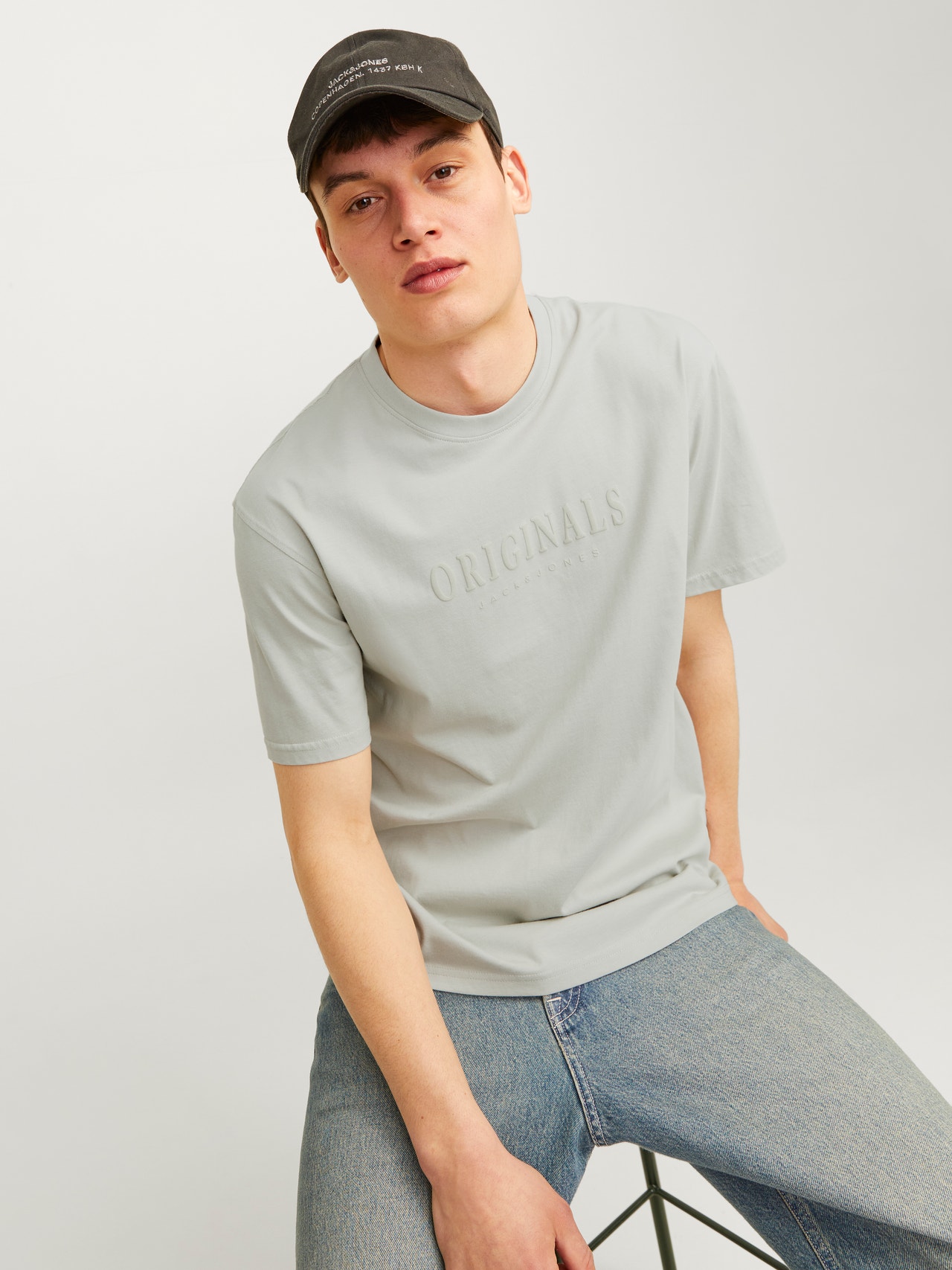 Jack & Jones Καλοκαιρινό μπλουζάκι -Mineral Gray - 12262494