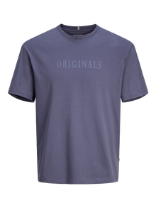 Jack & Jones Gedruckt Rundhals T-shirt -Nightshadow Blue - 12262494