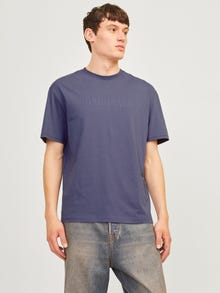 Jack & Jones Printed Crew neck T-shirt -Nightshadow Blue - 12262494