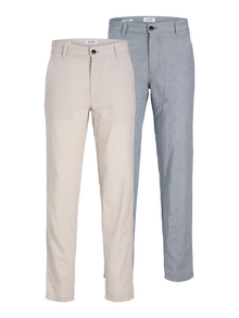 Jack & Jones 2-pakuotės Siaurėjantis kirpimas Chino kelnės -Blue Indigo - 12262500