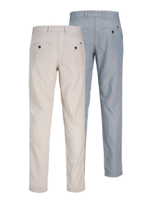 Jack & Jones 2-pakuotės Siaurėjantis kirpimas Chino kelnės -Blue Indigo - 12262500