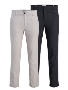Jack & Jones 2-pak Carrot fit Chinobukser -Black - 12262500