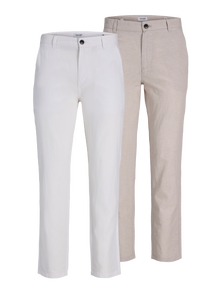 Jack & Jones 2-pak Krój carrot Spodnie chino -Bright White - 12262500