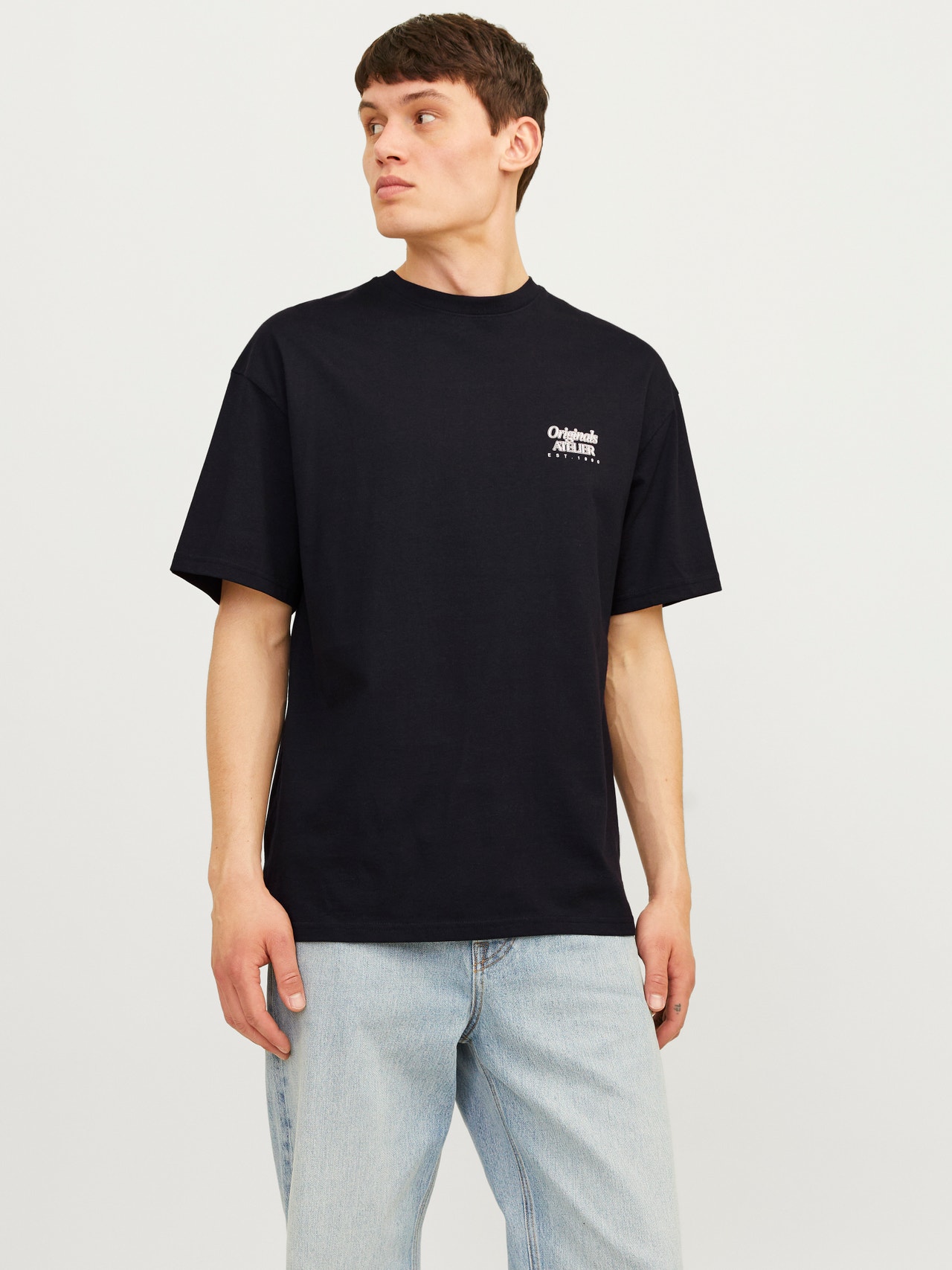 Jack & Jones Gedruckt Rundhals T-shirt -Black - 12262501