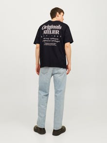 Jack & Jones Nadruk Okrągły dekolt T-shirt -Black - 12262501