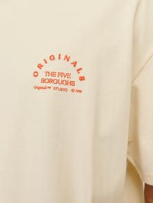 Jack & Jones Gedruckt Rundhals T-shirt -Buttercream - 12262501