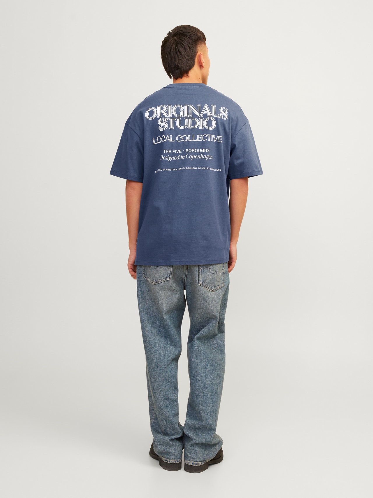 Jack & Jones T-shirt Stampato Girocollo -Nightshadow Blue - 12262501