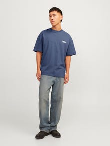 Jack & Jones T-shirt Estampar Decote Redondo -Nightshadow Blue - 12262501