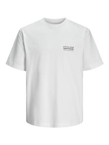 Jack & Jones Bedrukt Ronde hals T-shirt -Bright White - 12262503