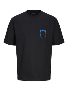 Jack & Jones Gedrukt Ronde hals T-shirt -Black - 12262503