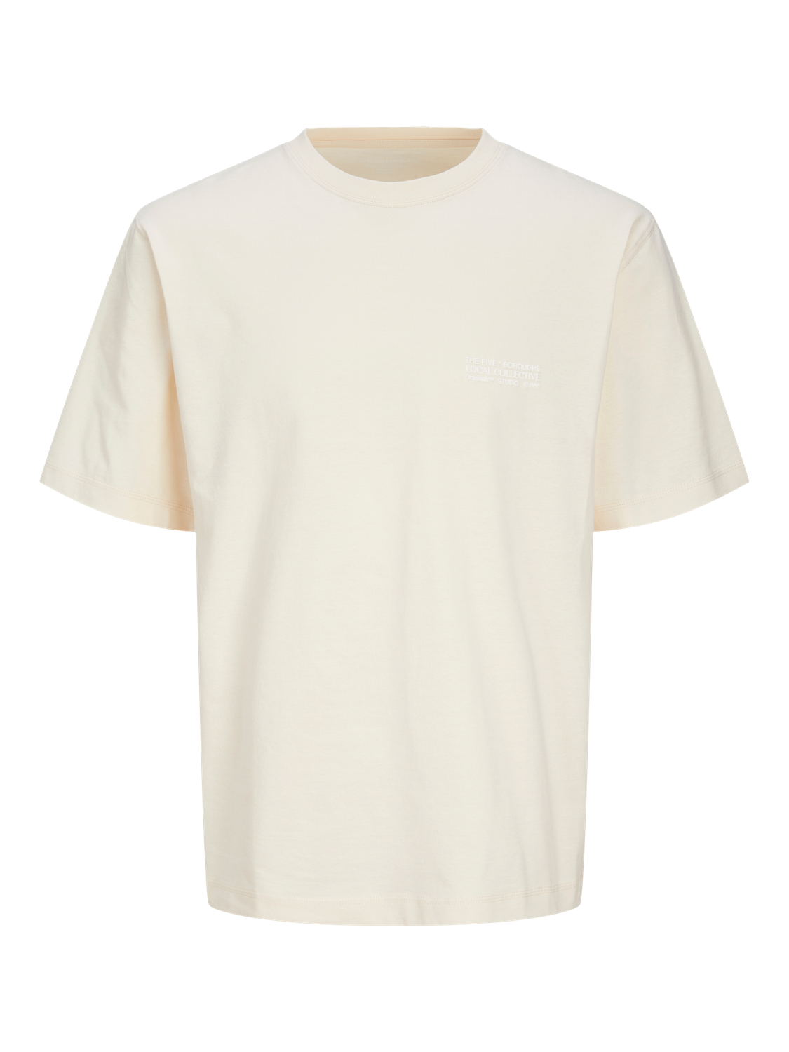 Jack & Jones T-shirt Imprimé Col rond -Buttercream - 12262503