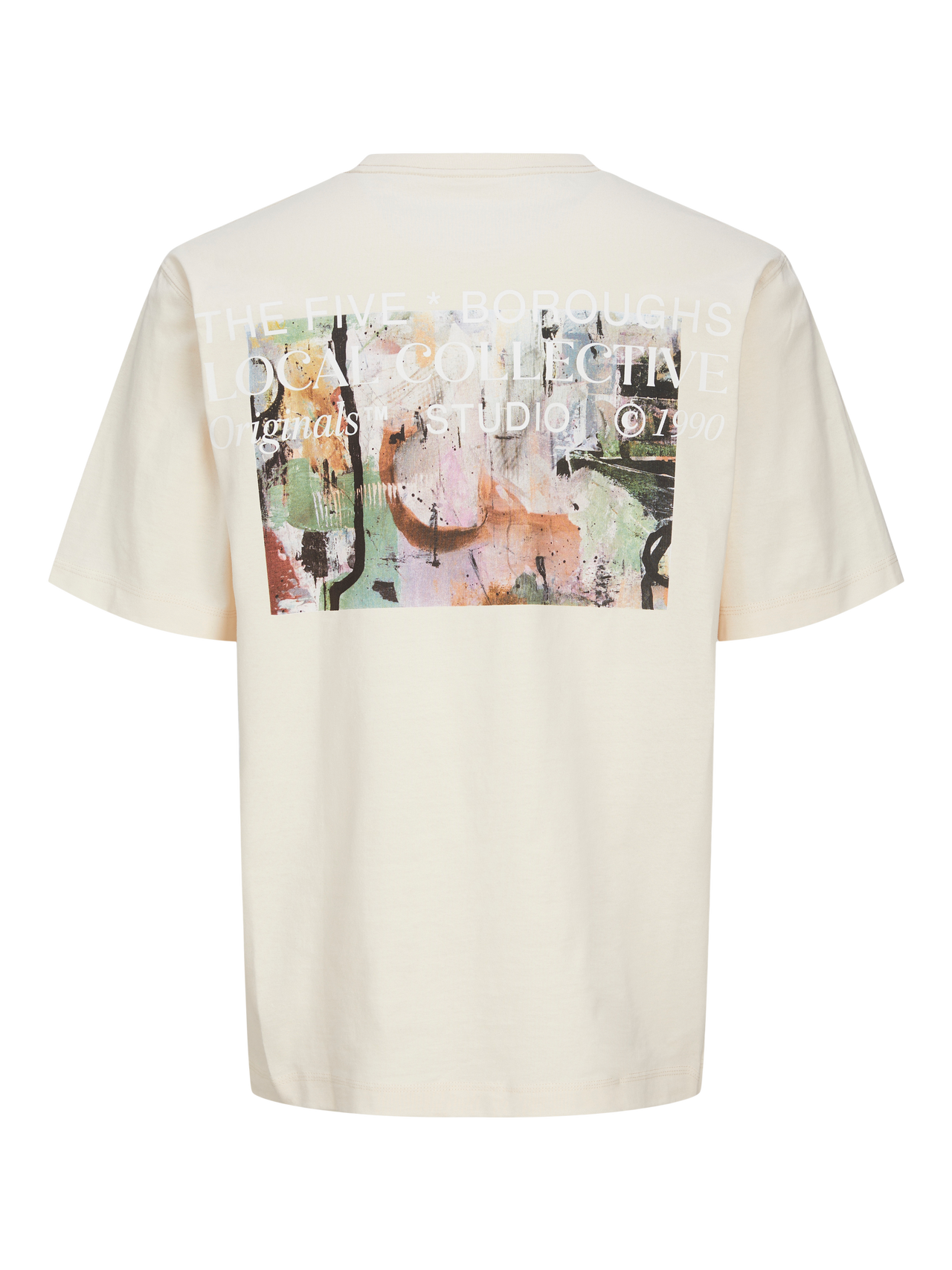 Jack & Jones Nadruk Okrągły dekolt T-shirt -Buttercream - 12262503
