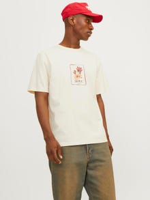 Jack & Jones Laza Környak Póló -Buttercream - 12262506