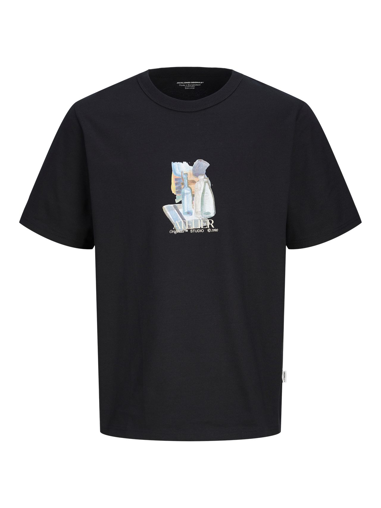 Jack & Jones Tryck Rundringning T-shirt -Black - 12262506