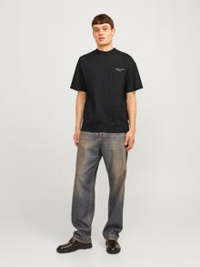 Jack & Jones Tryck Rundringning T-shirt -Black - 12262508