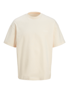 Jack & Jones Tryck T-shirt -Buttercream - 12262508