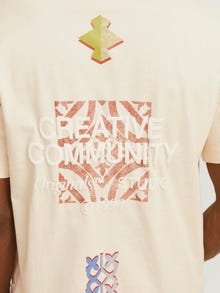Jack & Jones Tryck T-shirt -Buttercream - 12262508