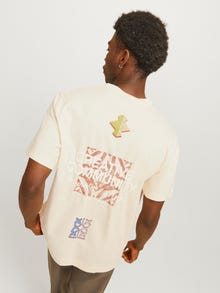 Jack & Jones Tryck T-shirt -Buttercream - 12262508