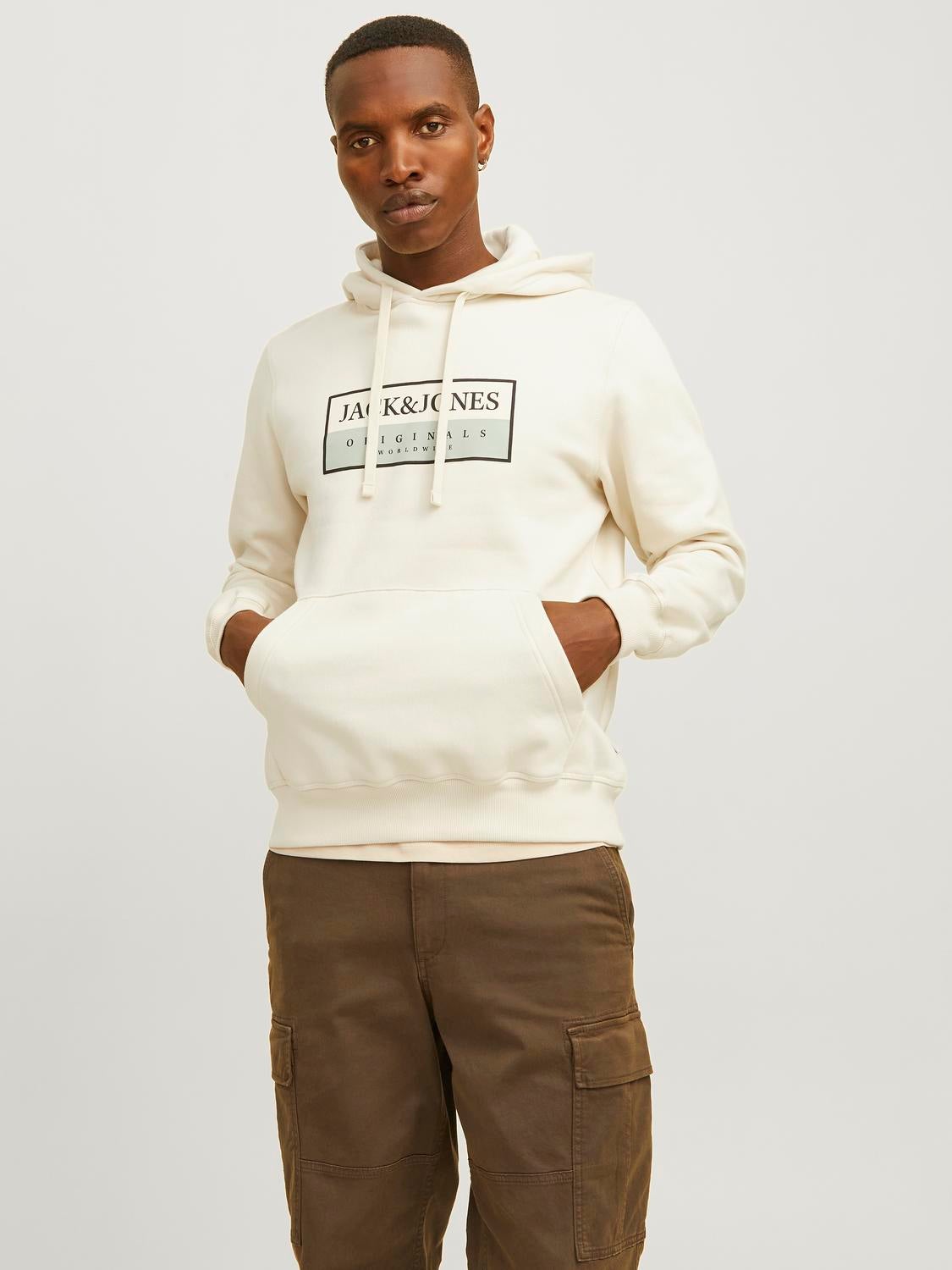 Logo Hoodie Off White Jack Jones