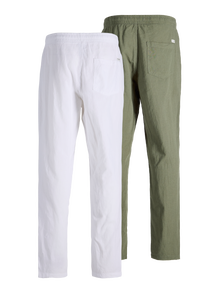 Jack & Jones Paquete de 2 Calças Chino Loose Fit -Bright White - 12262518
