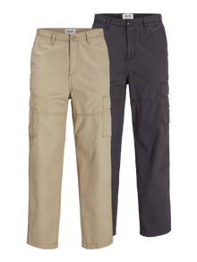 Jack & Jones 2-pack Loose Fit Cargo trousers -Crockery - 12262521