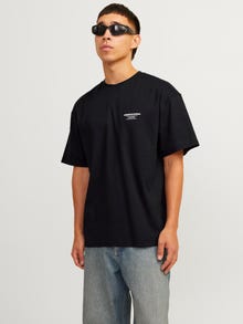 Jack & Jones Painettu Pyöreä pääntie T-paita -Black - 12262718