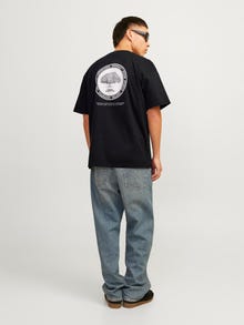 Jack & Jones Painettu Pyöreä pääntie T-paita -Black - 12262718