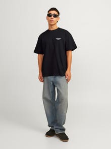 Jack & Jones Painettu Pyöreä pääntie T-paita -Black - 12262718