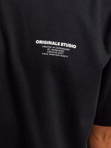 Jack & Jones Printed Crew neck T-shirt -Black - 12262718