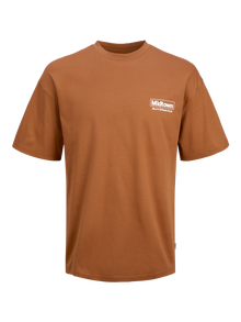 Jack & Jones Spausdintas raštas Marškinėliai -Mocha Bisque - 12262718