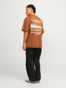 Jack & Jones Spausdintas raštas Marškinėliai -Mocha Bisque - 12262718