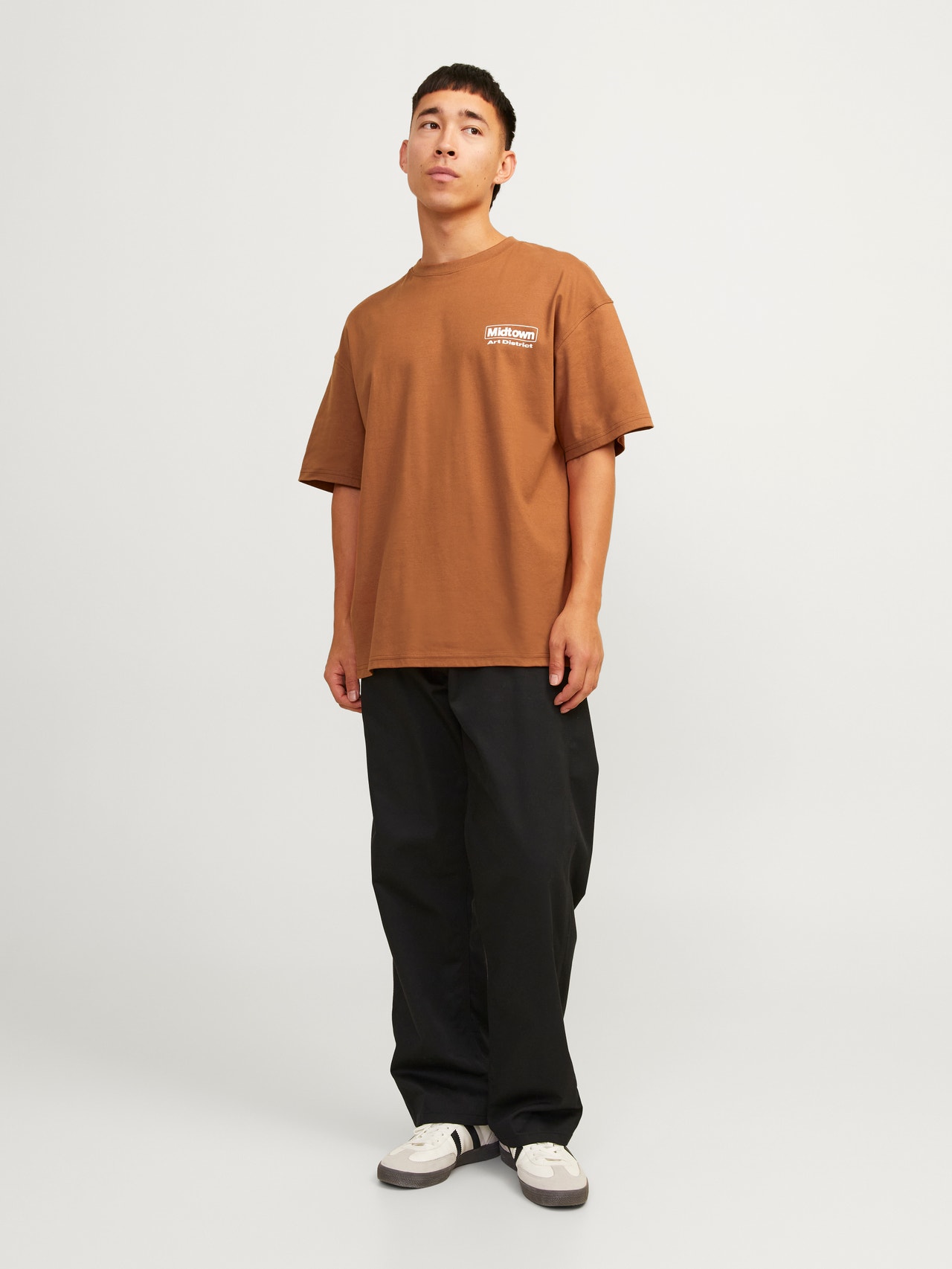 Jack & Jones Painettu Pyöreä pääntie T-paita -Mocha Bisque - 12262718