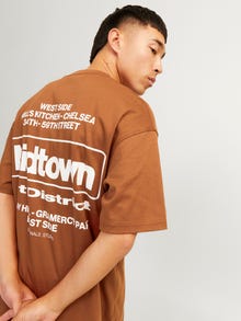 Jack & Jones Spausdintas raštas Marškinėliai -Mocha Bisque - 12262718
