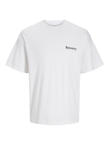 Jack & Jones Bedrukt Ronde hals T-shirt -Bright White - 12262718