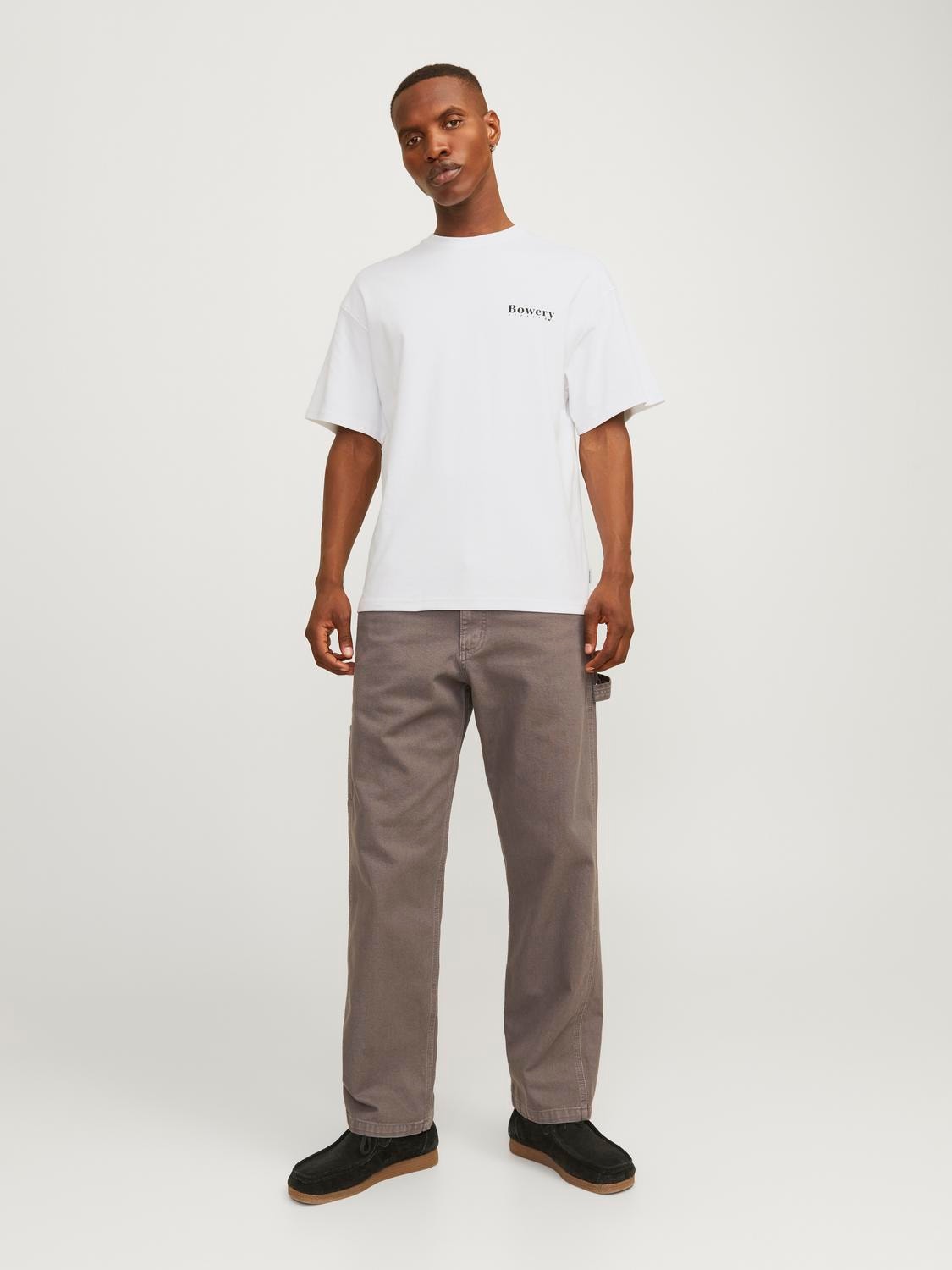 Jack & Jones Laza Környak Póló -Bright White - 12262718