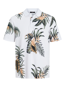 Jack & Jones Kõik-üle trükk Polo T-särk -White - 12262782