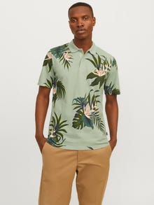 Jack & Jones Kõik-üle trükk Polo T-särk -Lily Pad - 12262782