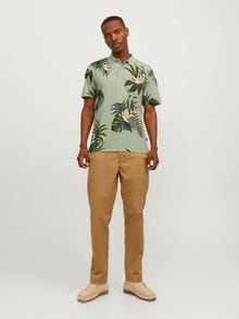 Jack & Jones Celoplošný potisk Polo límec Tričko -Lily Pad - 12262782