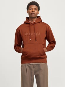 Jack & Jones Painettu Huppari -Brandy Brown - 12262811