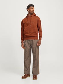 Jack & Jones Painettu Huppari -Brandy Brown - 12262811