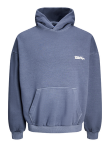 Jack & Jones Gedrukt Hoodie -Nightshadow Blue - 12262878