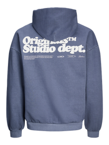 Jack & Jones Gedrukt Hoodie -Nightshadow Blue - 12262878