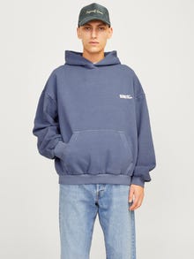 Jack & Jones Gedrukt Hoodie -Nightshadow Blue - 12262878
