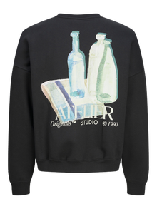 Jack & Jones Printed Sweatshirt -Black - 12262881