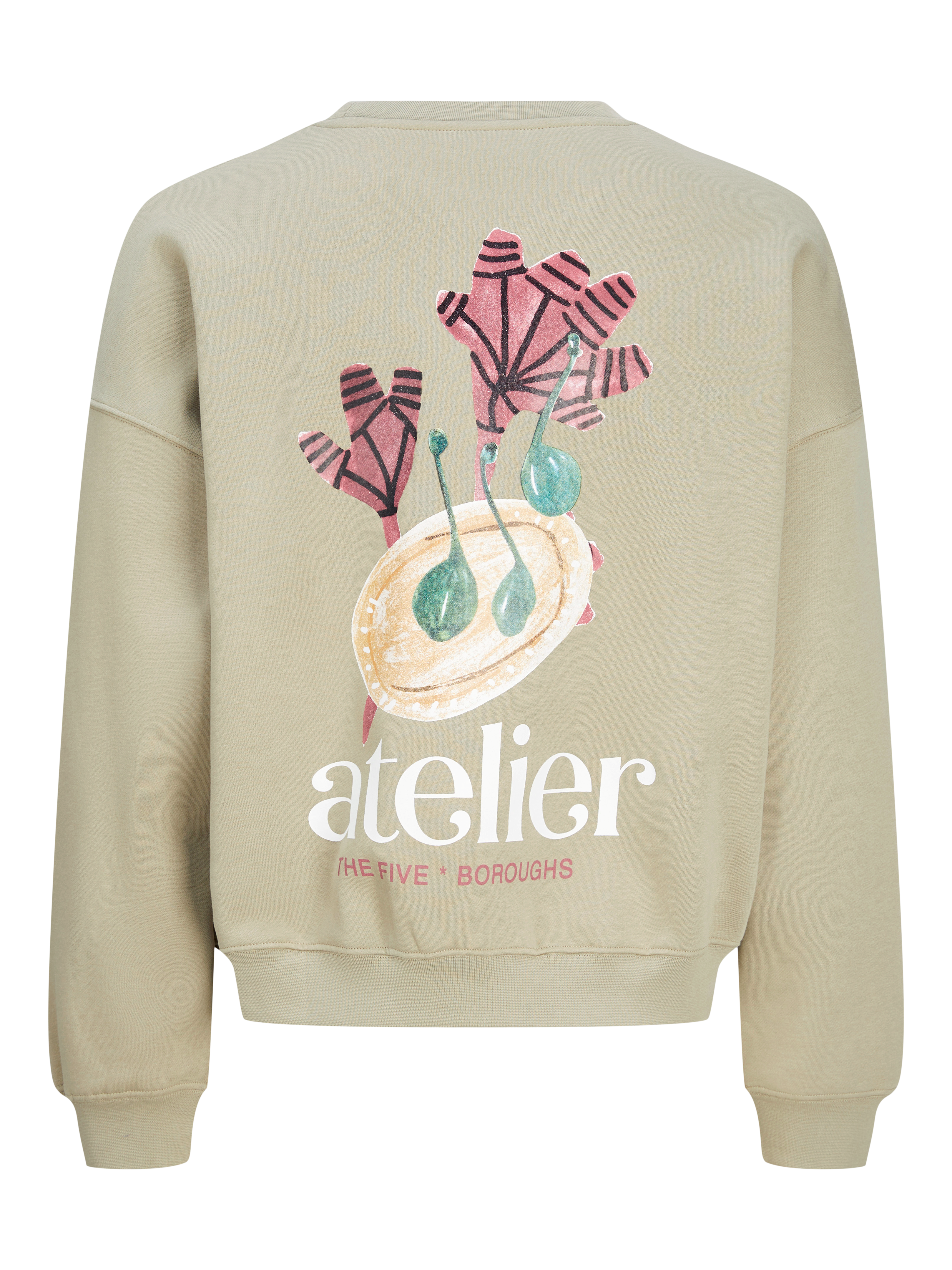 Jack & Jones Printed Sweatshirt -Silver Sage - 12262881