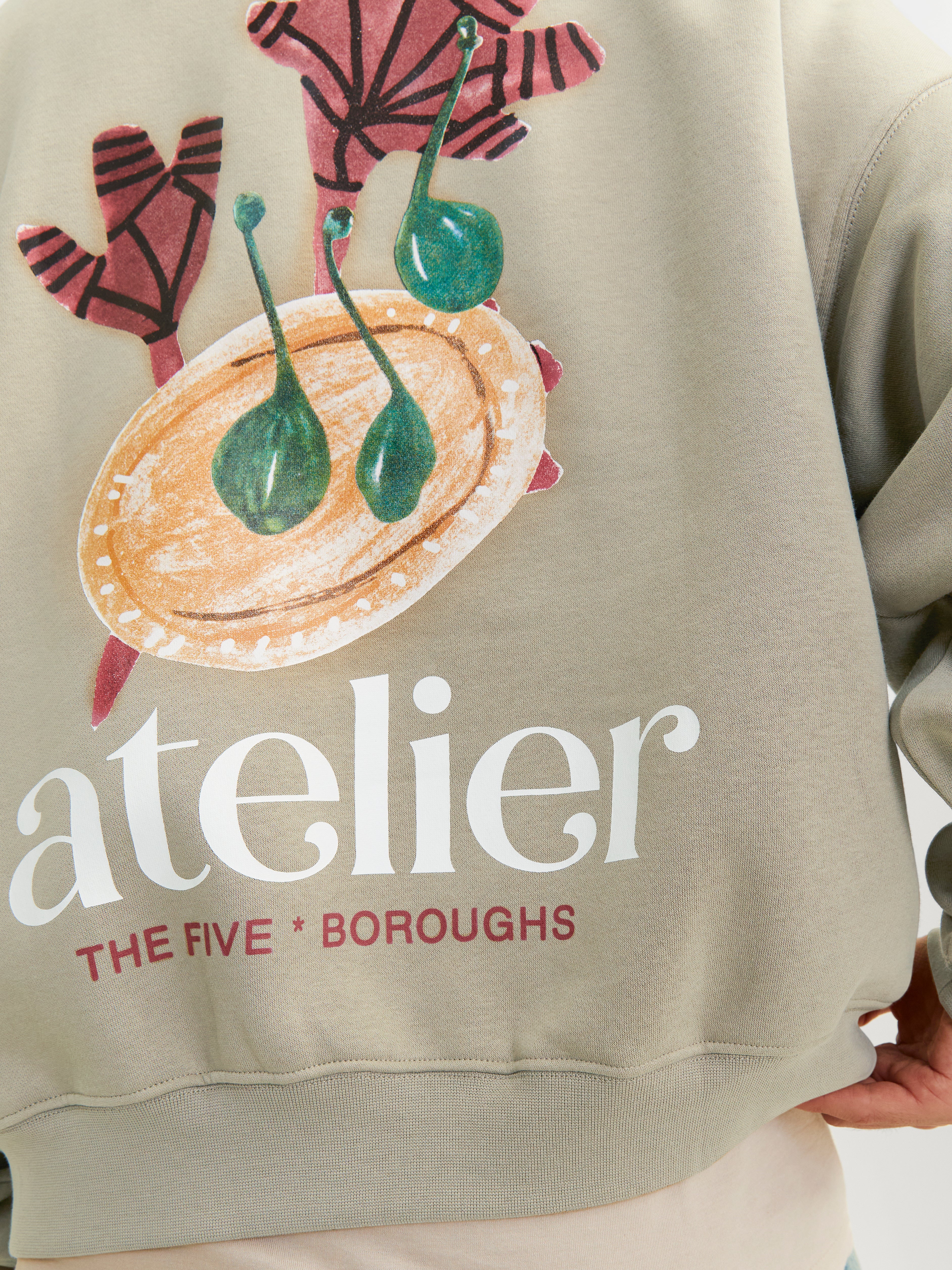 Jack & Jones Printed Sweatshirt -Silver Sage - 12262881