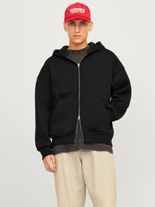 Jack & Jones Sweat à capuche zippé Uni -Black - 12262955