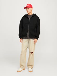Jack & Jones Sweat à capuche zippé Uni -Black - 12262955