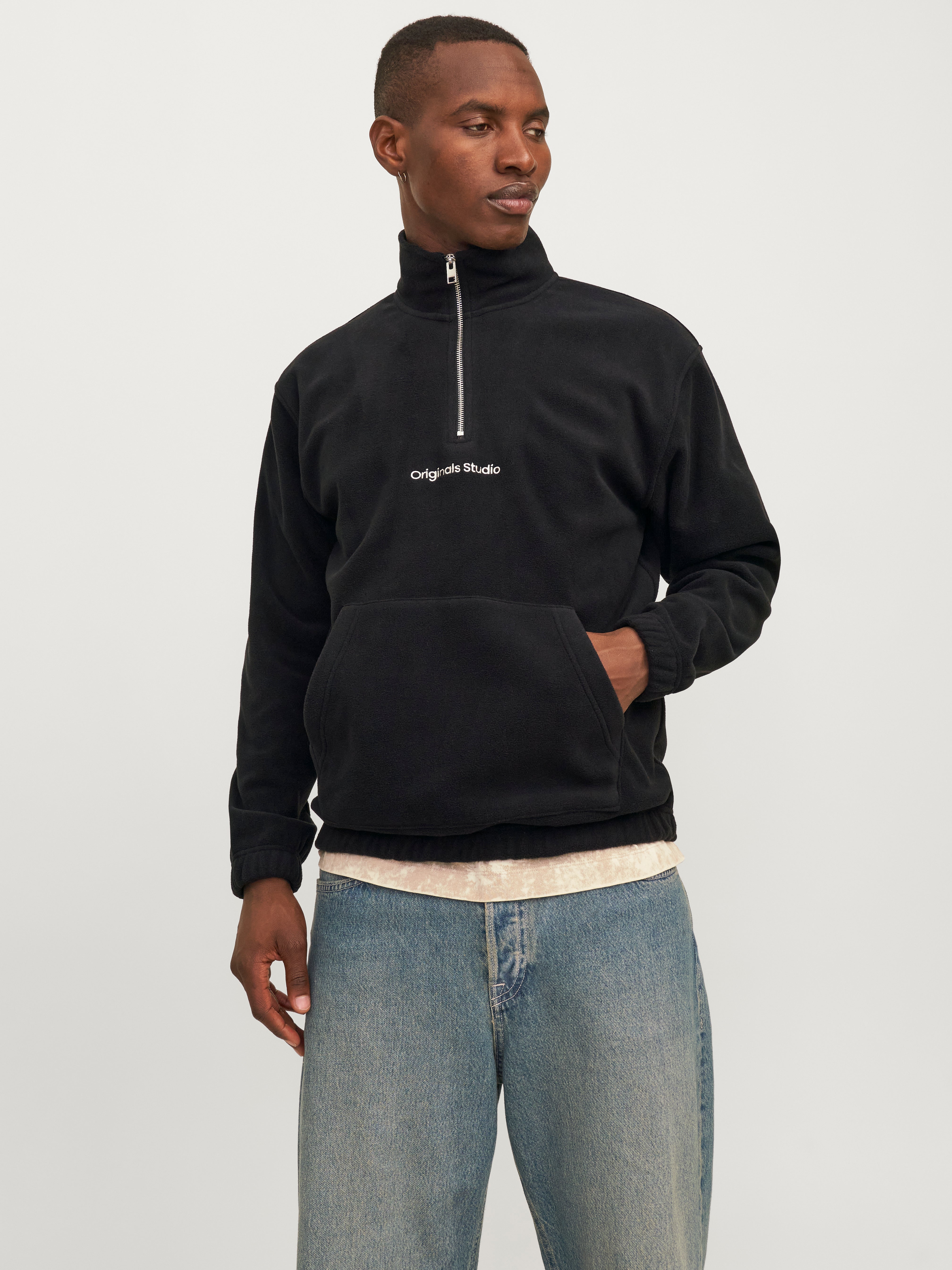 Gedruckt Fleece Sweatshirt